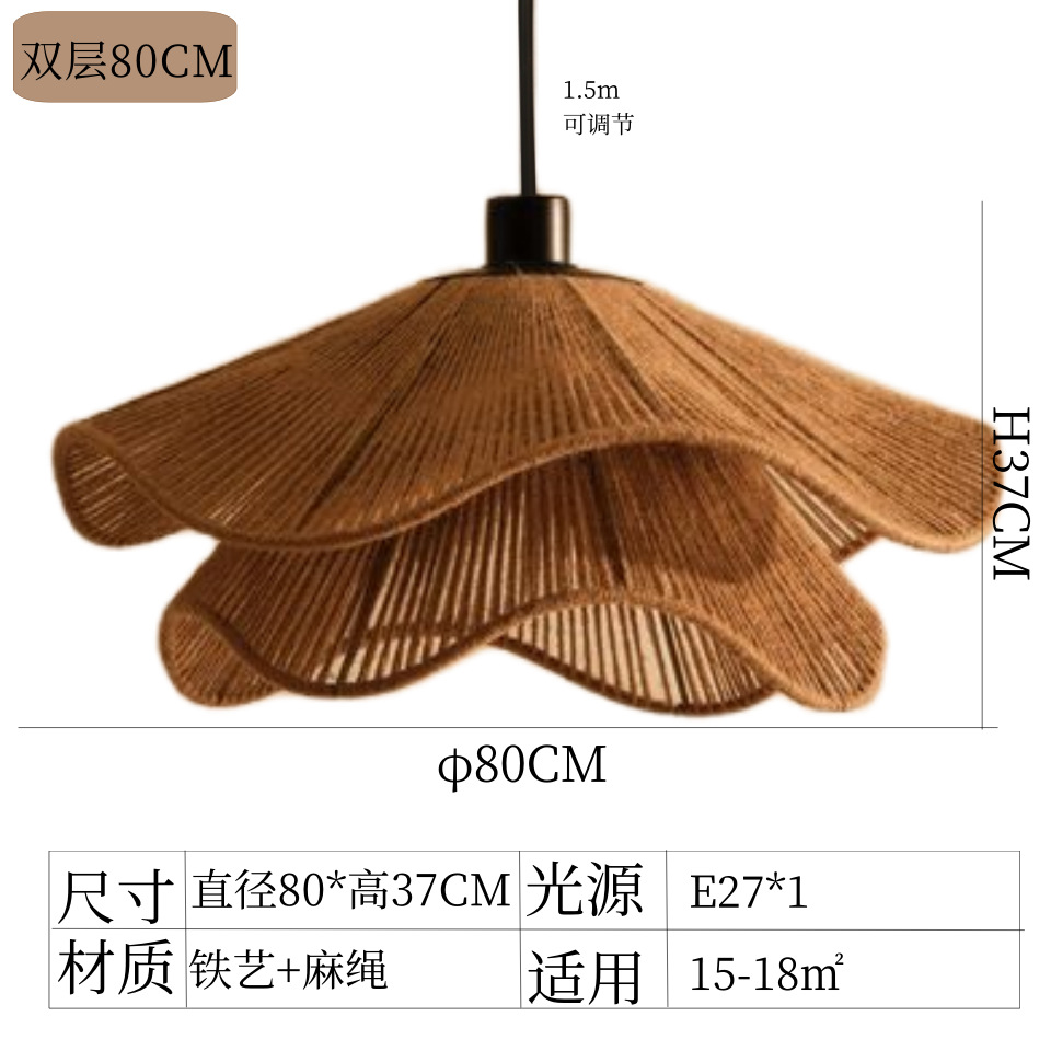 Sala de estar de estilo tranquilo Hotel Residencia Restaurante retro Tejer de algodón Dormitorio Sala de té Comedor de estilo medieval Lámpara de restaurante