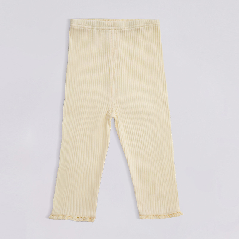 Puro algodón pit niñas leggings clase un Bebé Pantalones de encaje elástico cintura Otoño e Invierno Caliente venta al por mayor