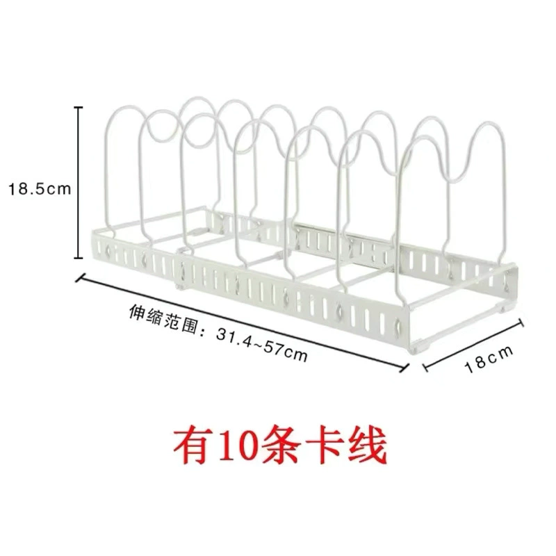 Dicker cabinet built -in pot rack home white tone expansion kitchen pot lid setting rack table storage shelf