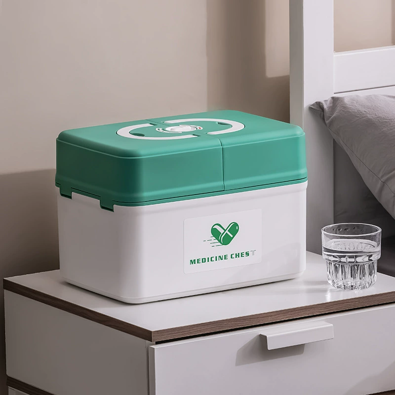 Бытовая многоуровневая аптечка портативная, ручная аптечка, многоуровневая классификационная пластиковая коробка для хранения