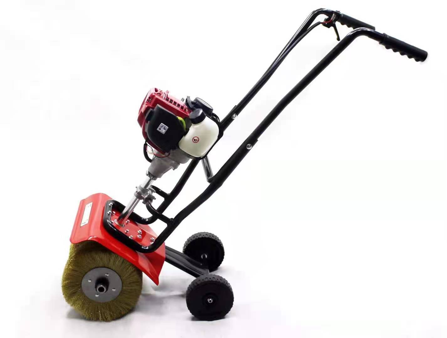 雨淋钢板打磨机 工地脚手架钢管彩钢瓦除锈机 小型手推汽油除锈机