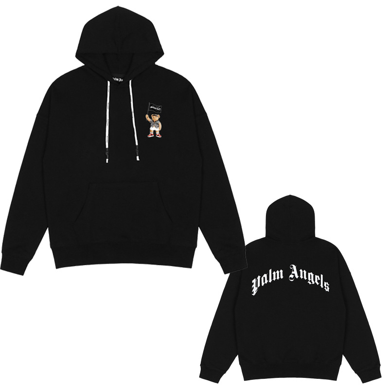 PALM ANGELS Ángel de palma impresa en caliente chaqueta encapuchada primavera / otoño / invierno pareja camisa con sombrero casual