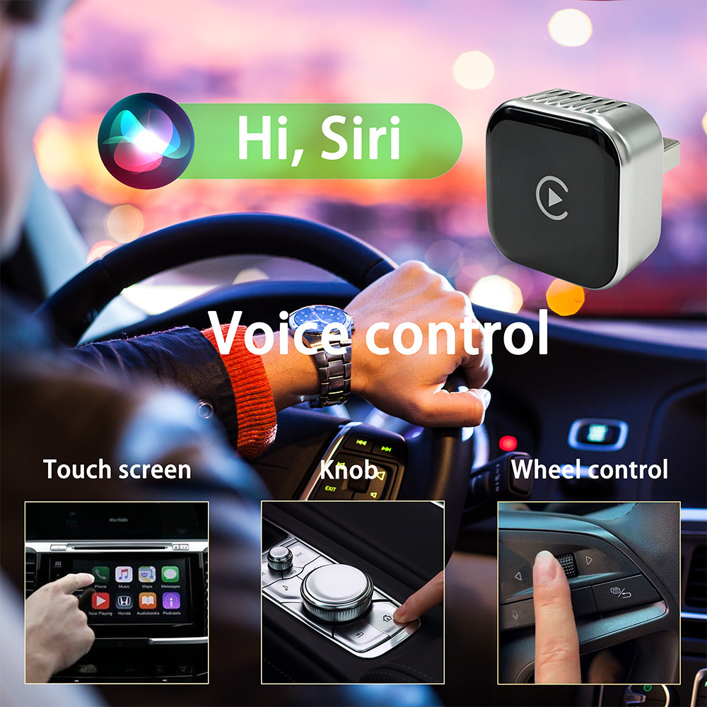 New Car Wireless Carplay Box Android Two-In-One Adapter Car Connectivity 2025 Cross-Border