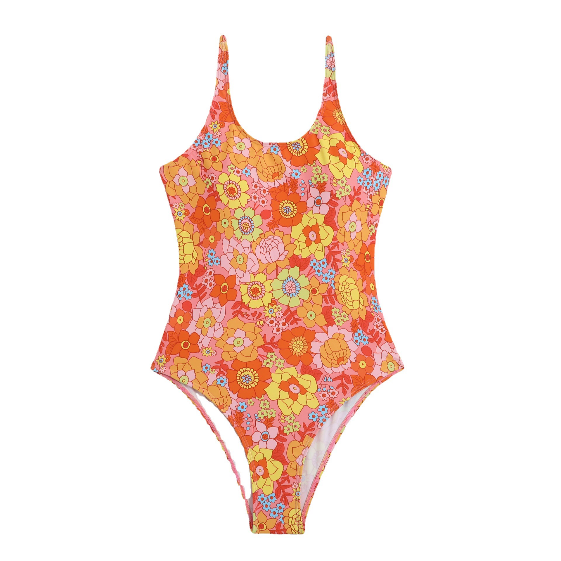 Multicoloured swimwear, straps, 2023 collection, (Cross-border trading), Aliexpress, floral print