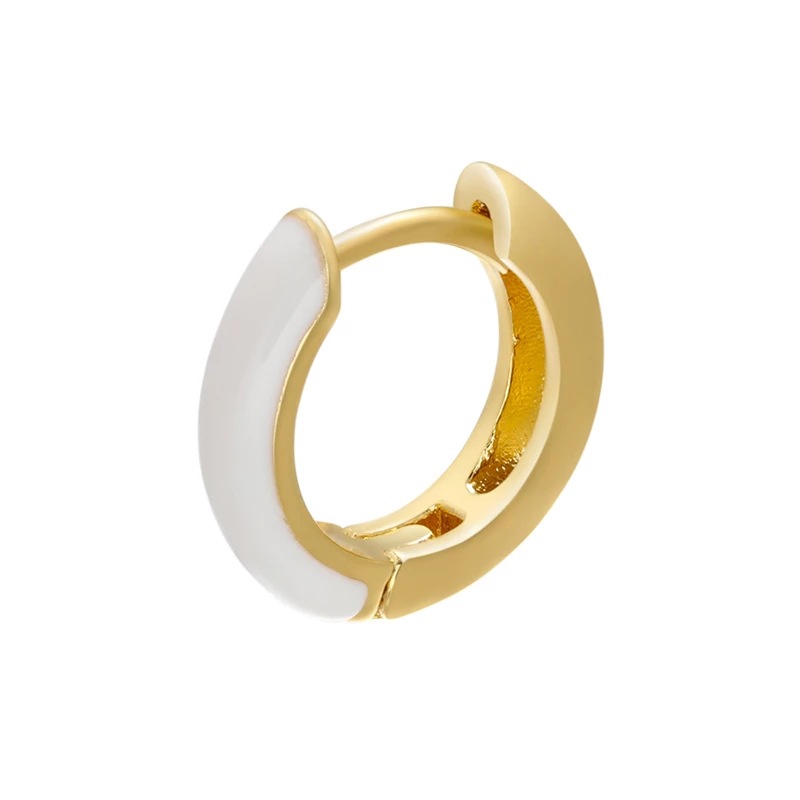 Small multicoloured golden elegant earrings