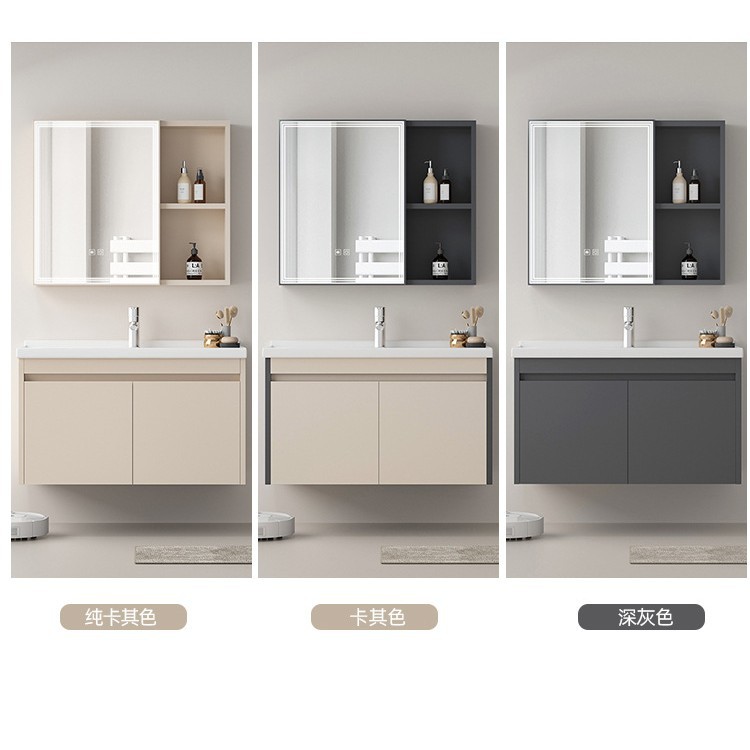 crema de aire de aluminio panal moderno y simple lavabo de mano lavabo de cara lavabo de cerámica integral gabinete de baño