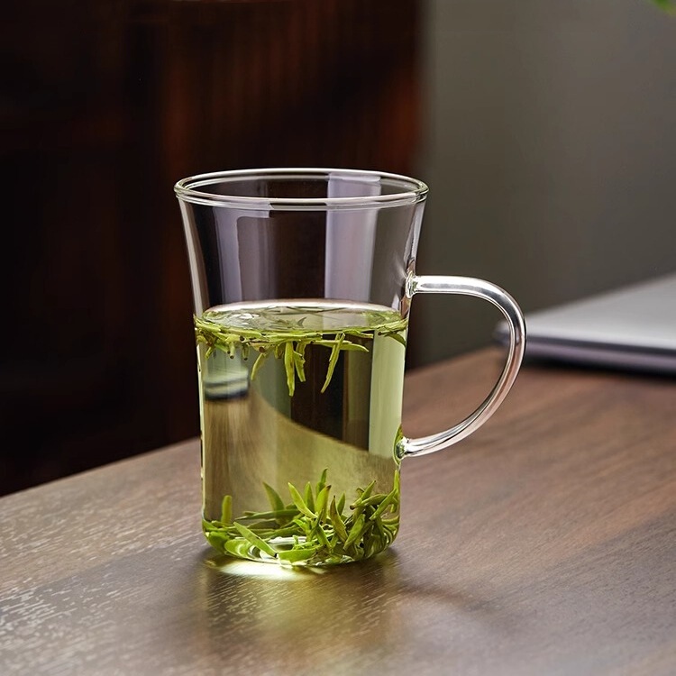 Household Thickened High Borosilicate Glass Drinking Cup with Handle Office Tea Cup Green Tea Cup Gift Cup Milk Cup Household Thickened High Borosilicate Glass Drinking Cup with Handle Office Tea Cup Green Tea Cup Gift Cup Milk Cup
