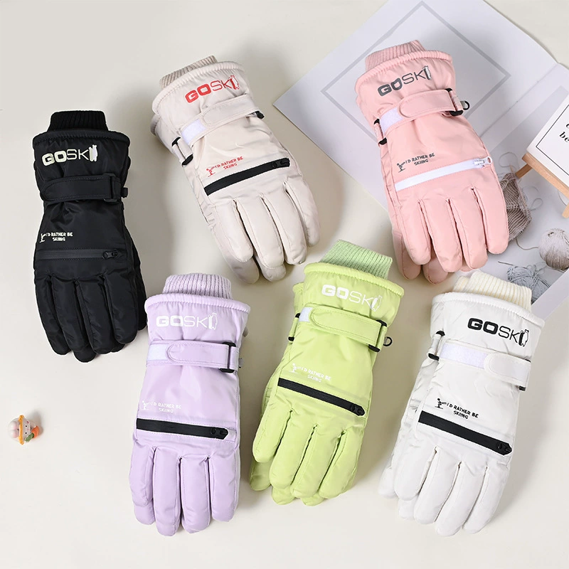 Gloves, winter ski keep warm climbing waterproof set