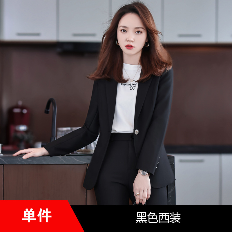 春と秋の職業服のファッション気質の女神範のファッション的な洋風のスーツのスーツの女性の2つのセットのカジュアルなスーツの正装|undefined