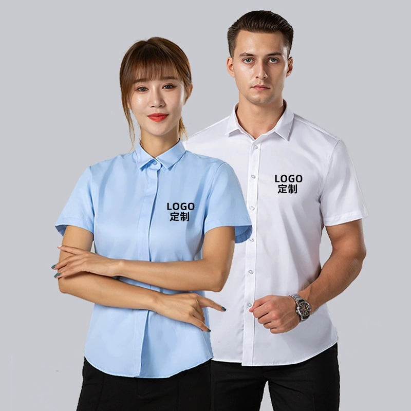 Рубашки с длинными и короткими рукавами Мужская и женская Деловая одежда на заказ Рекламные рубашки с логотипом Рабочая одежда с вышивкой Рубашки