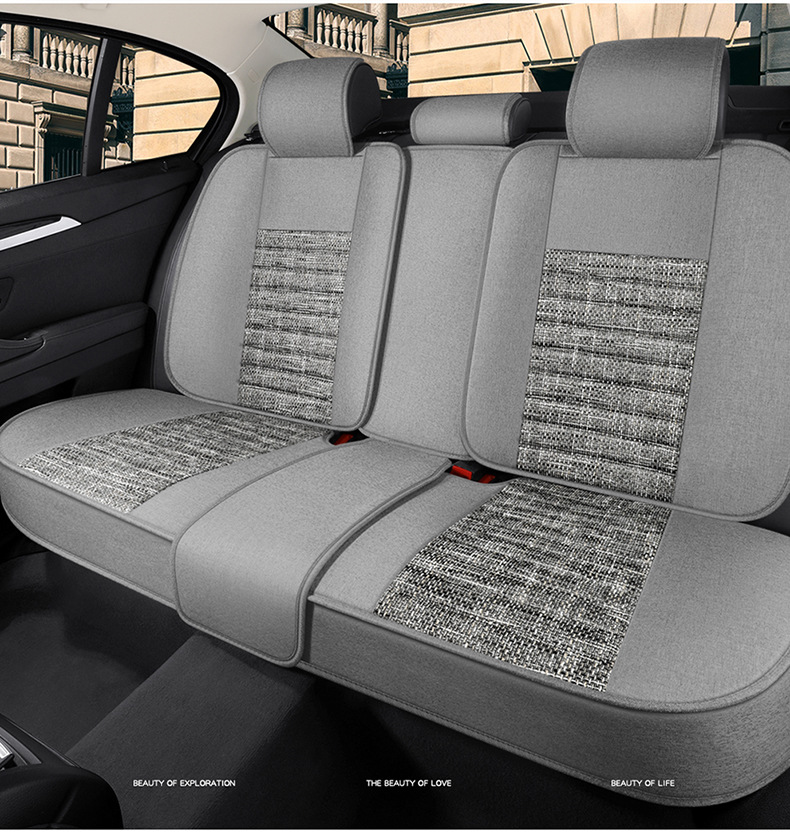 25 Years of Cross-Border New Four-Season Universal Comfortable Linen Breathable and Wear-Resistant Five-Seater Universal Car Interior Cushion Cover