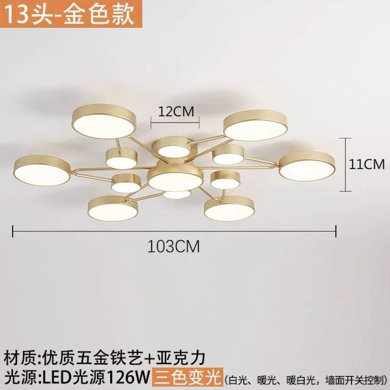 北欧リビングルームランプ LED シーリングランプ寝室ランプライト高級シンプルな音声スマートランプインターネット有名人ホームレストランランプ|undefined