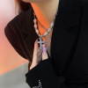 Pendant hip-hop style from pearl, small design necklace, diamond encrusted, trend of season