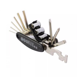Hexagonal multifunctional folding screwdriver hexagon socket wrench bicycle repair wrench tool 16 in 1