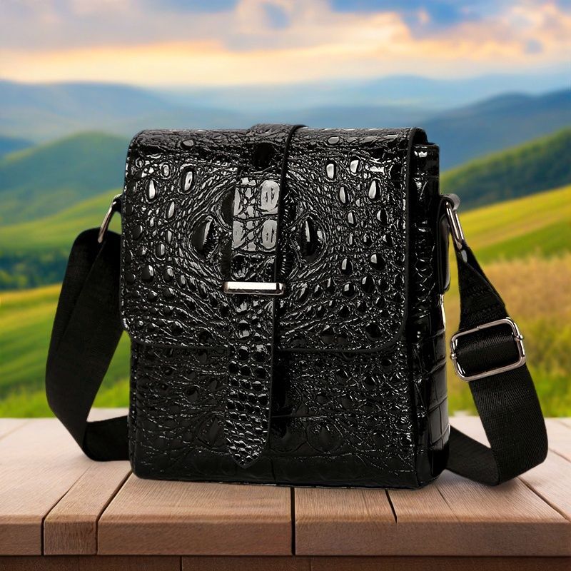 New Men's Bag Handbag Crocodile Pattern Large Capacity Multifunctional Shoulder Fashion Men's Bag Messenger Crossbody Bag New Men's Bag Handbag Crocodile Pattern Large Capacity Multifunctional Shoulder Fashion Men's Bag Messenger Crossbody Bag