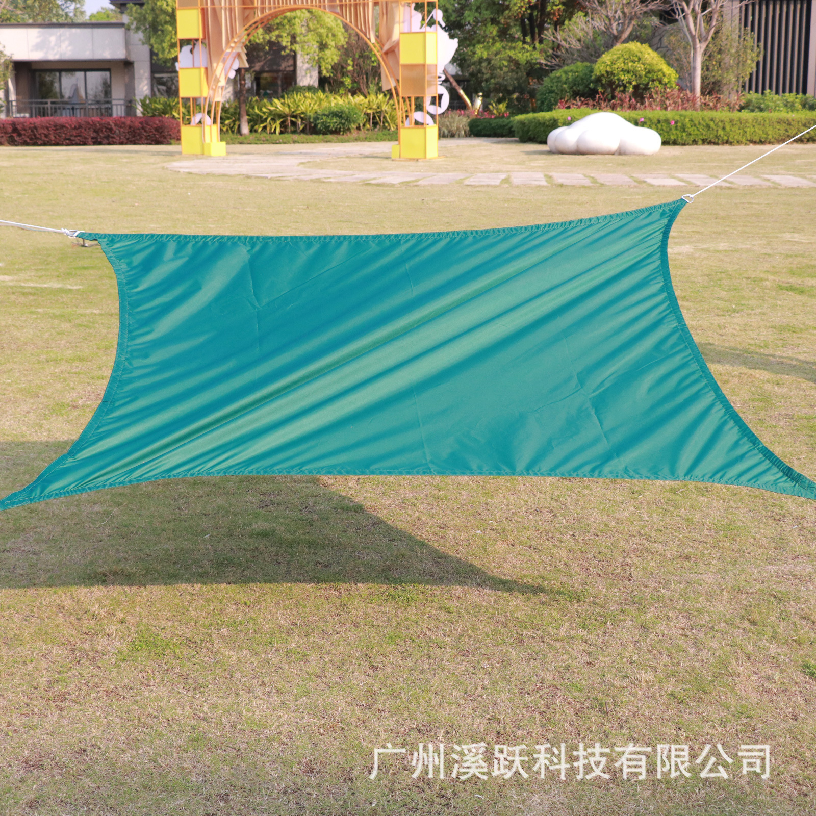Four-Corner Waterproof Sunshade Sail Polyester Waterproof Sun Protection Uv-Resistant Shade Cloth Sunshade Net for Courtyard Outdoor Villa