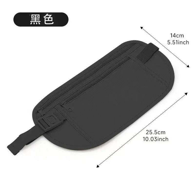 海外旅行用パーソナル盗難防止ウエストバッグ、パスポートバッグ、アウトドアスポーツランニング、目に見えない薄型盗難防止財布、IDバッグ|undefined