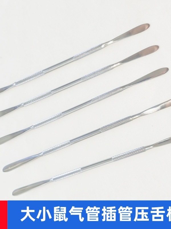 小鼠气管插管辅助压舌板大鼠开口器喉部撑开器不锈钢工具实验器材