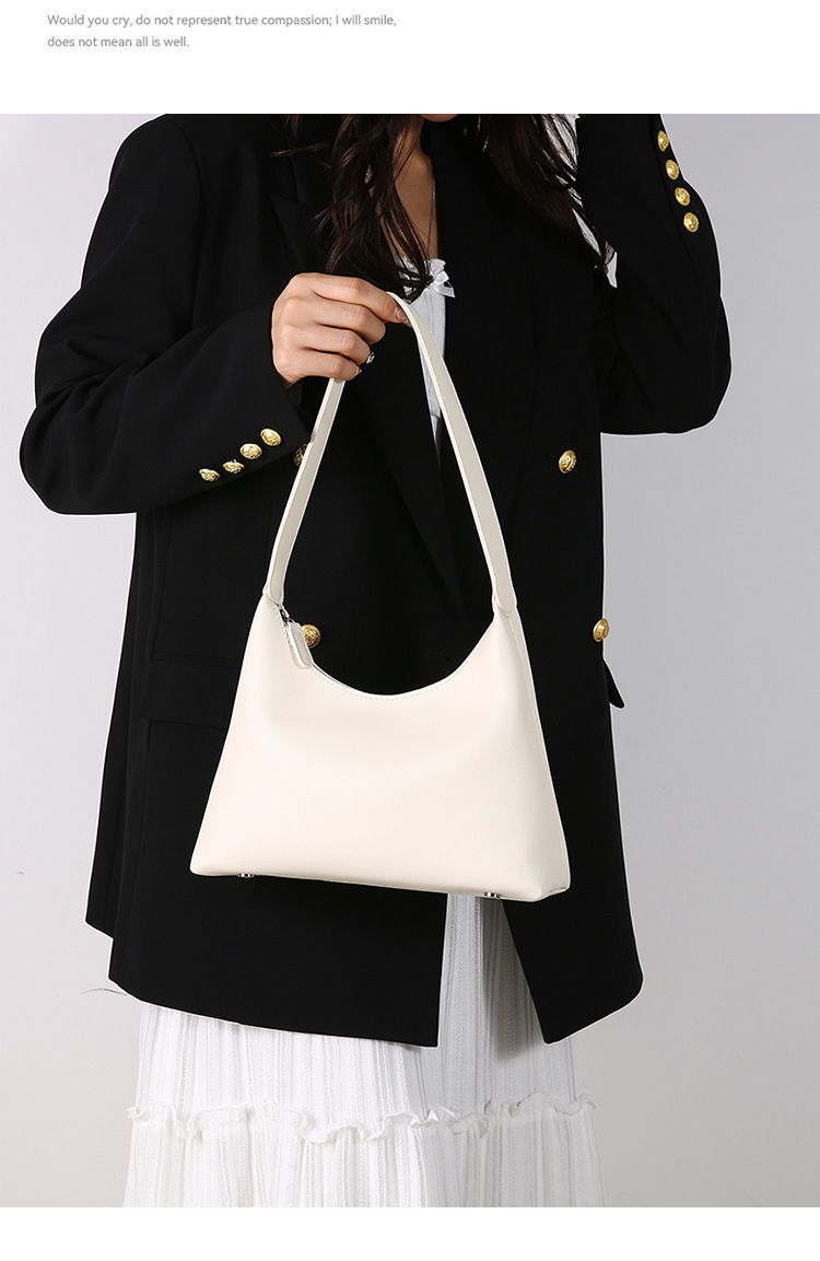 546g Weight Sewing Thread Fashion Element Zipper Closure Type Single Shoulder Strap Strap Type Underarm Bag Bags Type Holiday, Daily Occasion PU Material Women's Backpack Backpack Solid Color Pattern All Seasons Season Women's Gender Basic Style Dumpling Shape Shape Women's PU Solid Color Basic Sewing Thread Dumpling Shape Zipper Underarm Bag 15