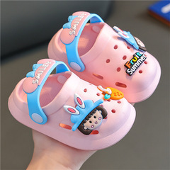 Children's Crocs Summer Cartoon Cute Indoor and Outdoor Infant and Toddler Bath Soft Sole Non-Slip Baotou Sandals and Slippers