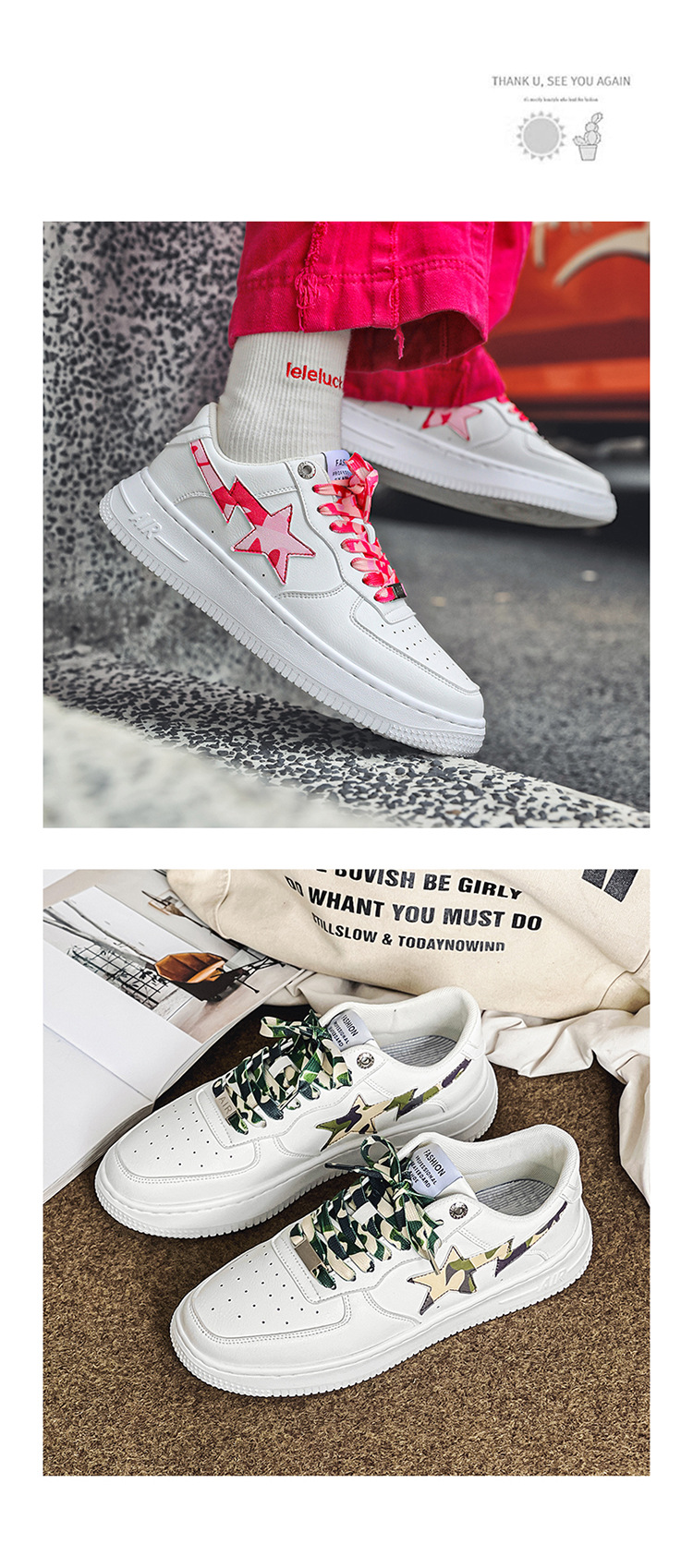 Herren Star Skateschuhe Modische Weiße Sneaker Für Den Alltag_voghion.com
