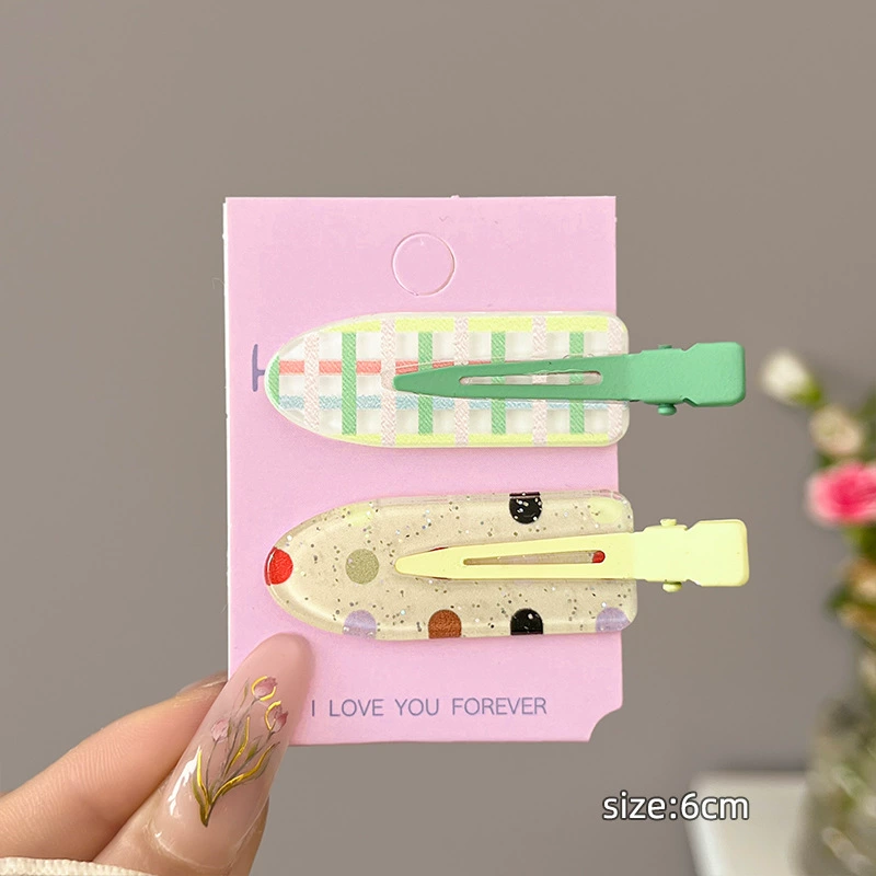 Hair clip set, cute hairgrips for bangs, assorted pastel patterns, multi-piece accessory set