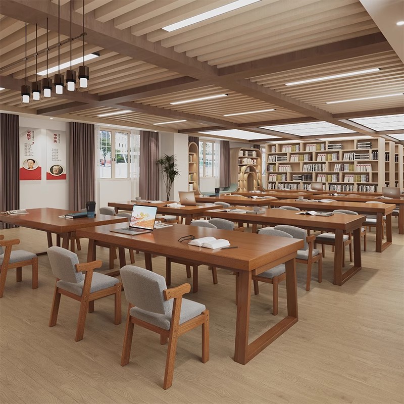 Mesa de biblioteca Mesa de lectura Mesa de aprendizaje doble Mesa de autoestudio inmersiva Mesa de estudiantes Mesa de escritorio