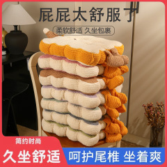 简约抽条绒加厚饼干抱枕曲奇毛绒客厅靠枕汽车靠垫久坐垫子卡通