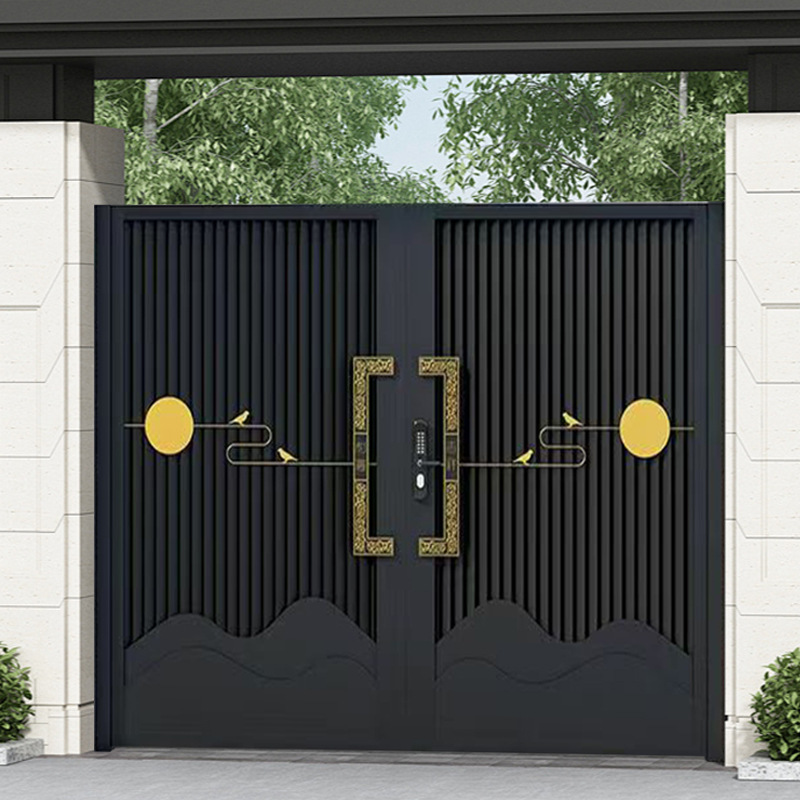 Aluminum Alloy Simple Courtyard Double-Open Gate Villa Rural Stainless Steel Chinese Courtyard Rural Yard Double-Open Gate Aluminum Alloy Simple Courtyard Double-Open Gate Villa Rural Stainless Steel Chinese Courtyard Rural Yard Double-Open Gate