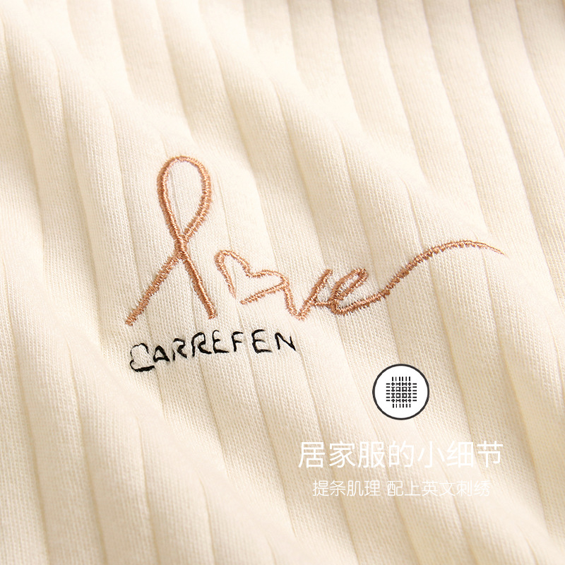 Pijamas de las mujeres primavera y otoño 100% algodón manga larga verano Delgado homewear más tamaño traje