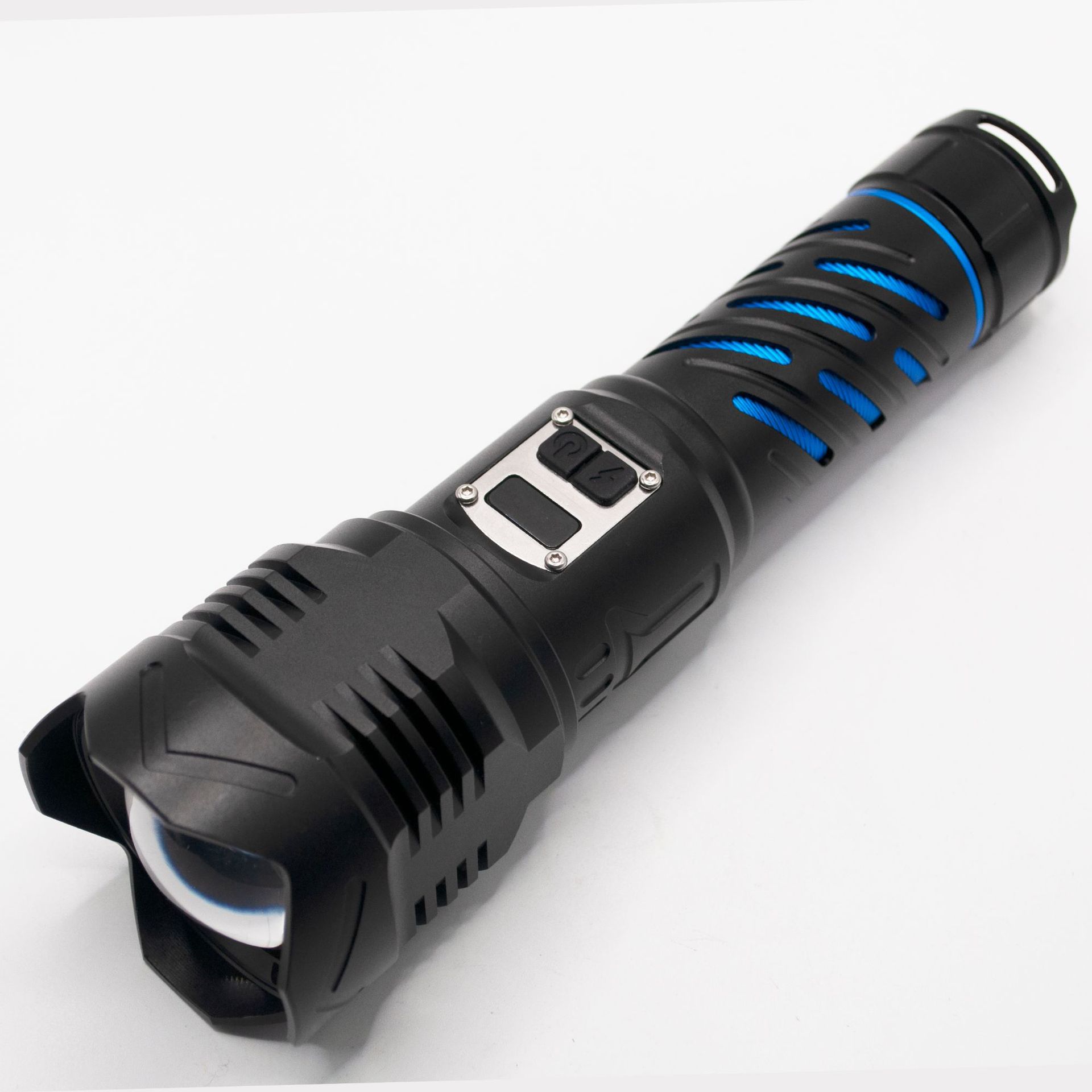 Venta caliente de Amazon, nueva actualización, linterna láser blanca, puerto de carga tipo-c personalizado, linterna digital