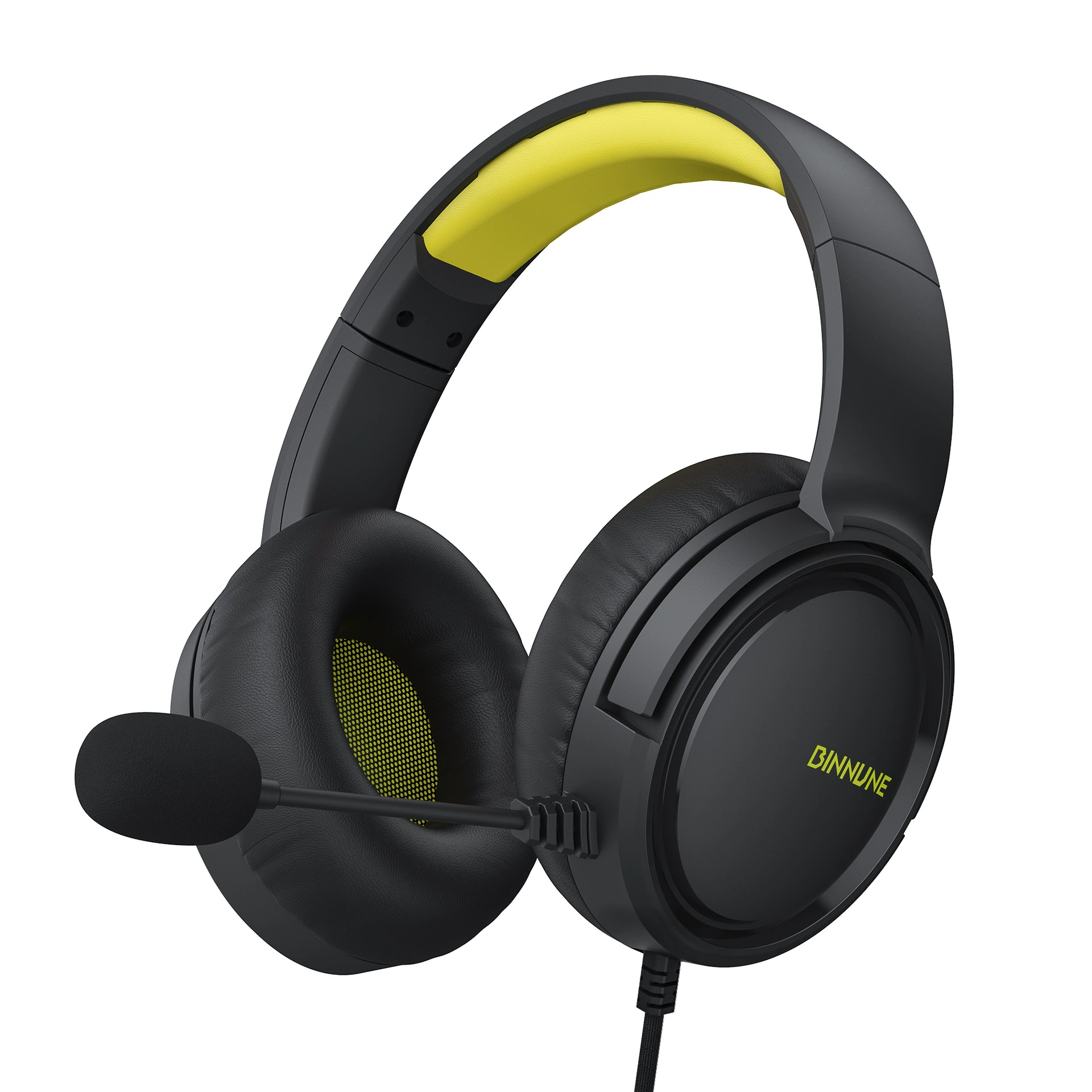 Игровая гарнитура BINNUNE BG02 с микрофоном, накладные полноразмерные проводные наушники, совместимы с PS/PC/Xbox