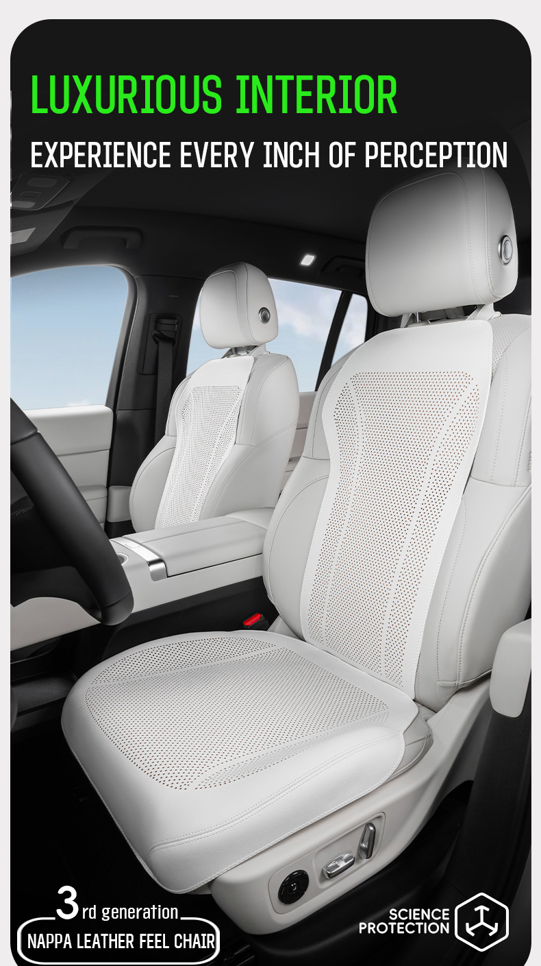 Amazon's Best-Selling All-Season Leather Car Seat Cushion, Ventilated and Breathable Thin Car Interior Seat Cushion
