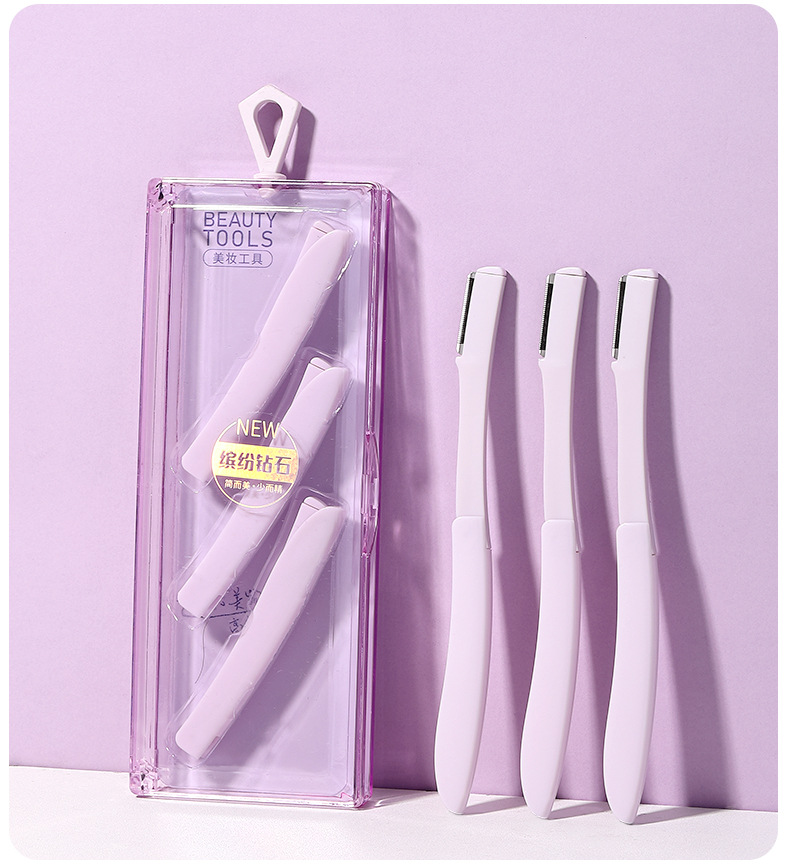 LMLTOP eyebrow trimmer three-piece set, compact and easy to carry with protective net, folding eyebrow trimmer box set SY340 undefined