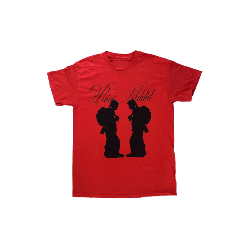ヨーロッパとアメリカのクロスボーダーy2kプリントTシャツ半袖ラウンドネックトップパーソナライズされたダークレトロトレンドINSルーズヒップホップTシャツ|undefined