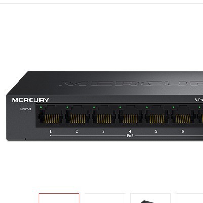 水星MS08CP 8口百兆PoE交换机 多接口网口POE组网环网 水星08CP