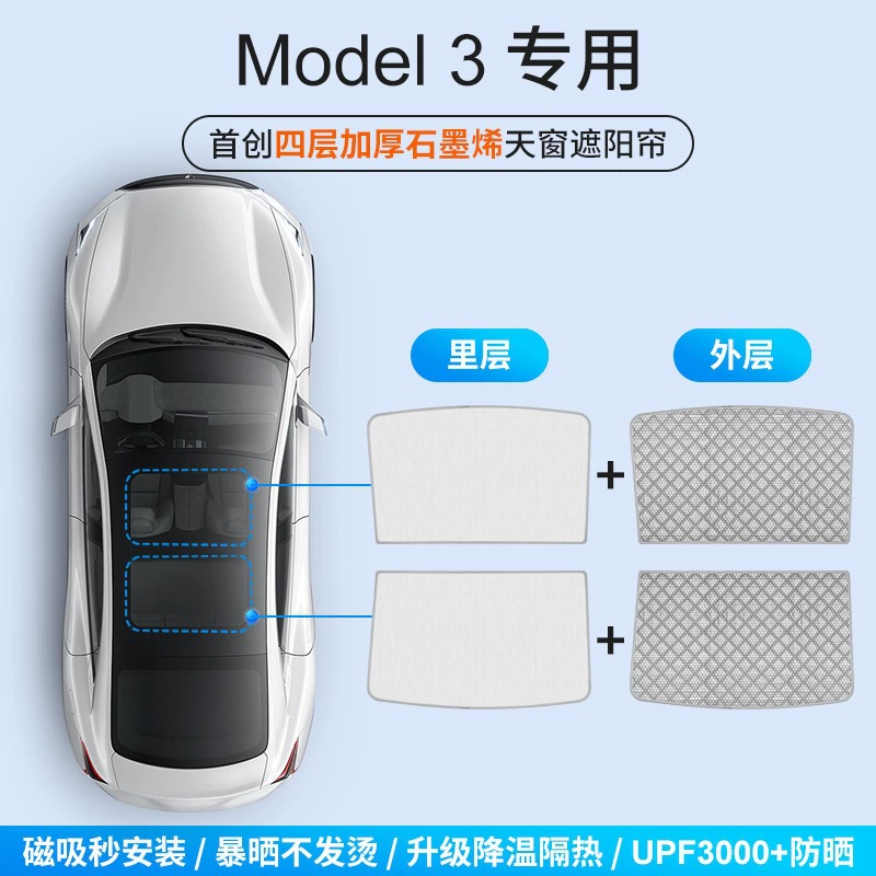 Tesla, curtain, cooling canopy, increased thickness, new version, sun protection