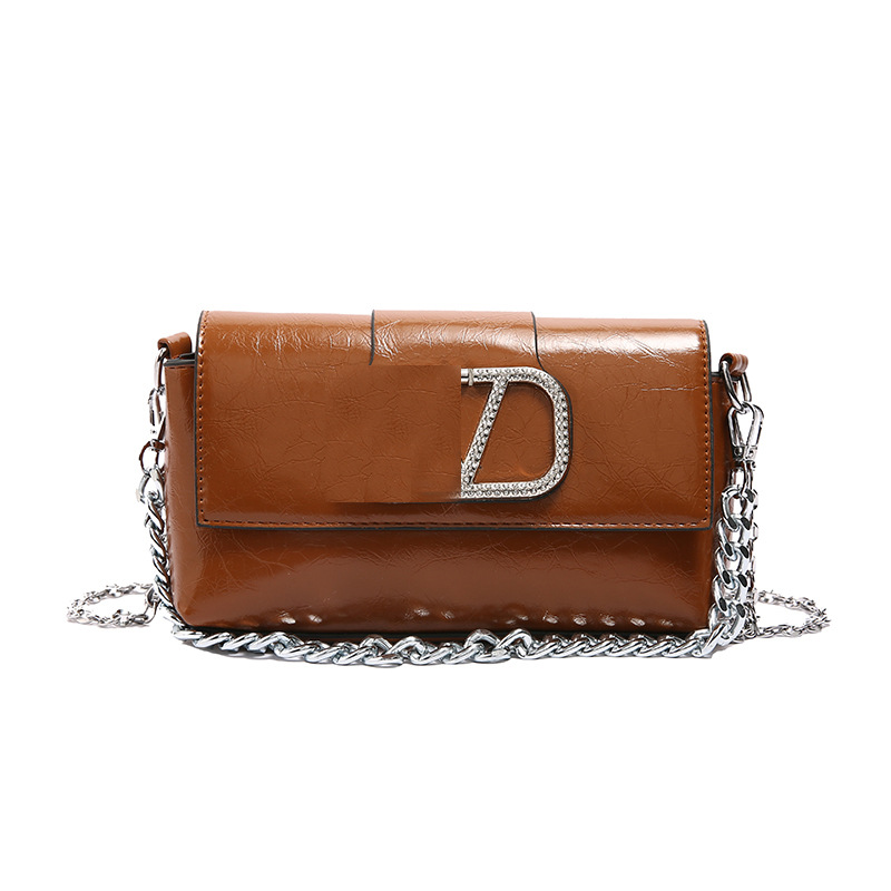 Bolso de hombro transfronterizo para mujer, cadena retro europea y americana, bolso cuadrado pequeño con incrustaciones de diamantes, bolso de mensajero de moda de alta gama