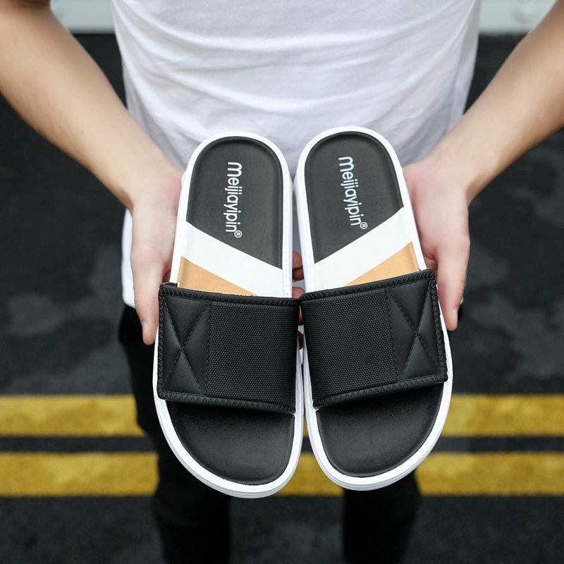 Тапки мужское лето 2025 новый нескользящие персонализированные мужские тапочки модные носить красный на открытом воздухе пляжные холодные тапочки