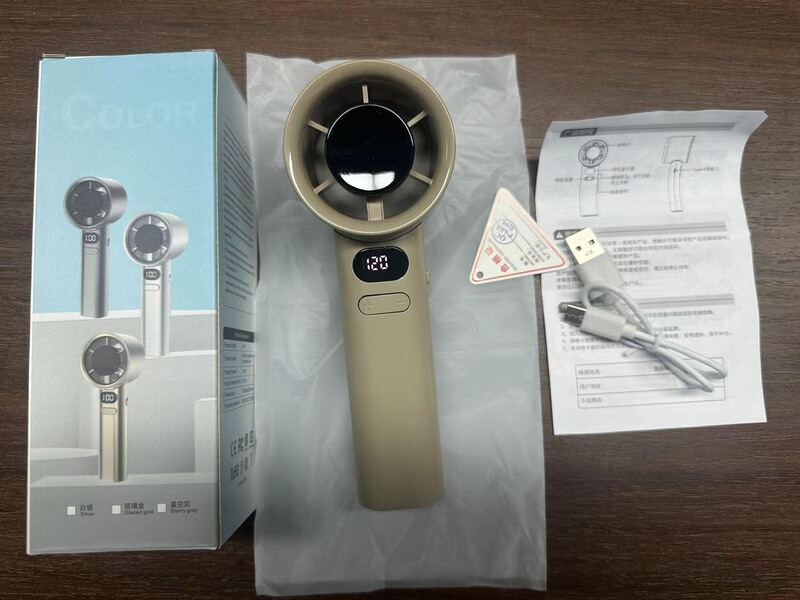 ターボ暴力ファンUSB高速ハンディデジタル表示ローラー無極調速新型ファンメーカーはロゴを印刷できる|undefined