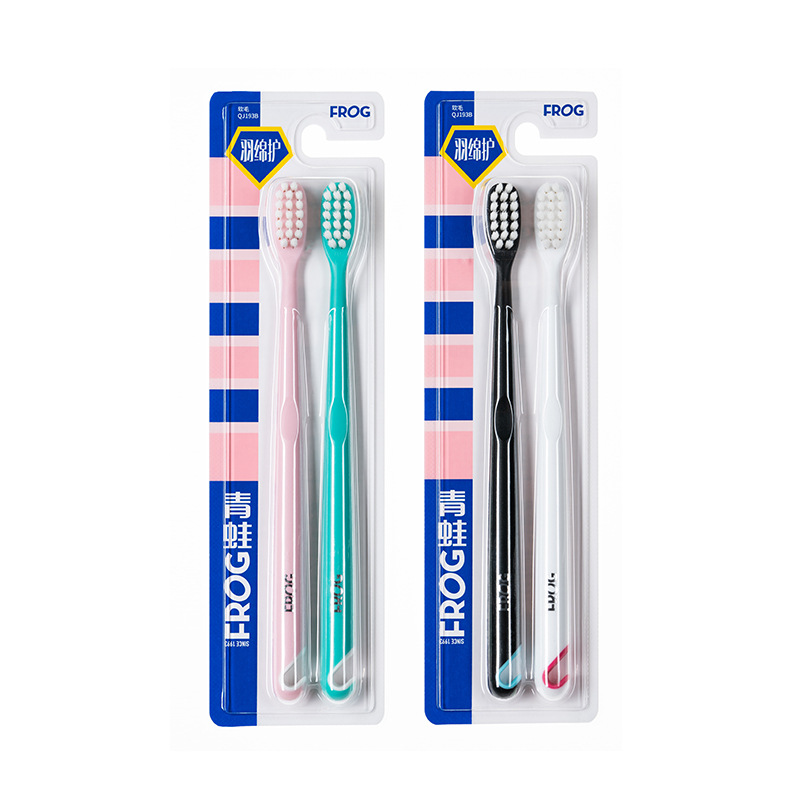 Cepillo de dientes Frog gama completa al por mayor cerdas suaves de cerdas medianas para eliminar el mal aliento, manchas de dientes, protección dental, encías amarillas, limpieza, blanqueamiento, limpieza profunda