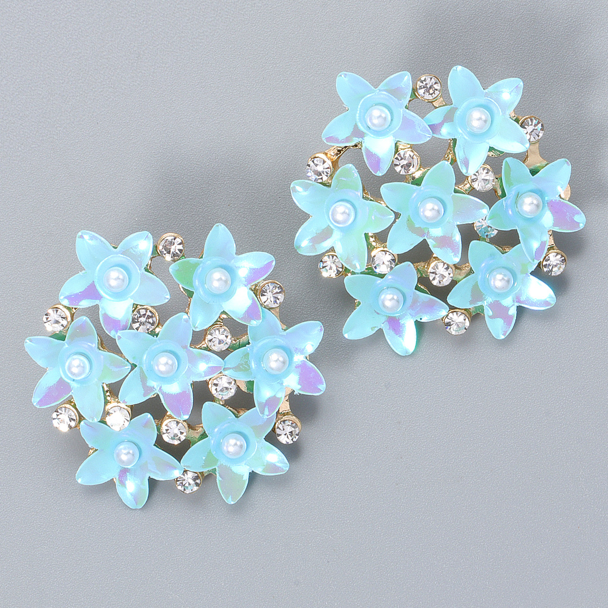 Simple Multicolor Flower Ball Stud Earrings display picture 12