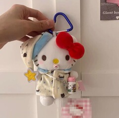 hellokitty包挂件晚安睡衣套装凯蒂猫玩偶挂饰卡通公仔钥匙扣礼物