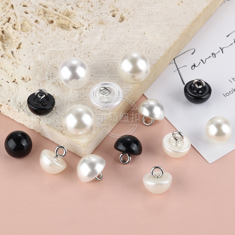 Imitation Pearl Semi-Circular Mushroom Buttons for Women's Shirts, Knitwear, Clothing, Jackets, Fashionable and Simple Decorative Accessories Buttons Imitation Pearl Semi-Circular Mushroom Buttons for Women's Shirts, Knitwear, Clothing, Jackets, Fashionable and Simple Decorative Accessories Buttons