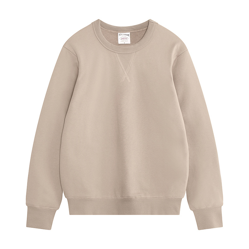 Invierno 470g grueso ameikaji engrosado Jersey forrado de lana cuello redondo manga larga bottoming suéter de los hombres y las mujeres