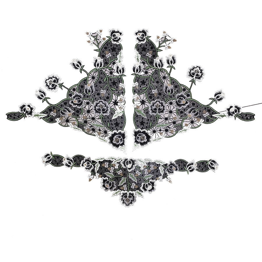 补丁贴花 民族服装装饰辅料大号无胶多色款刺绣袖口下摆腰花对花