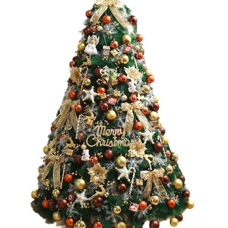 2024 Новый ёлочный пень Pine Needle Christmas Tree дом 1,5 метра пакет крупный украшение зашифрованный светящийся рождественский декор