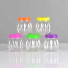 现货批发55口pet卡通塑料糖果罐 水晶泥史莱姆起泡胶瓶 彩泥罐
