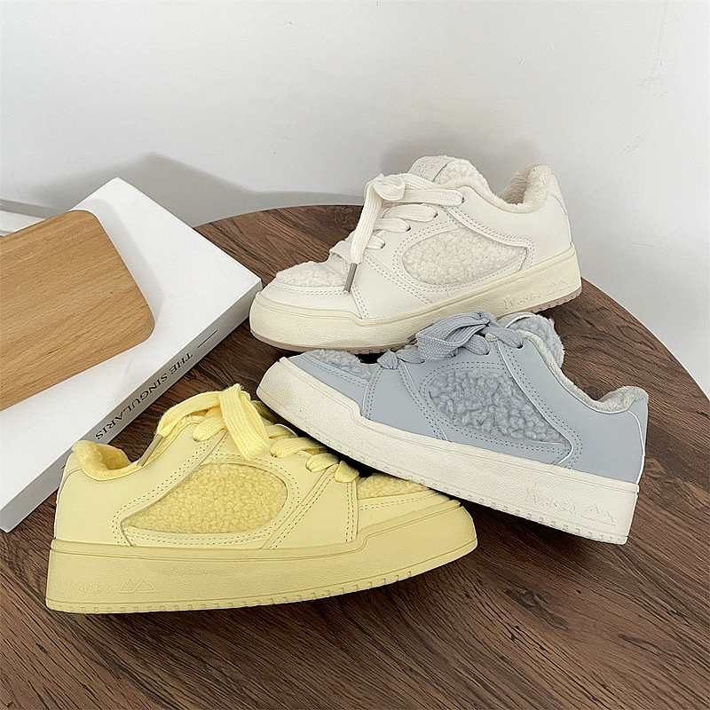 Осенняя и зимняя бархатная хлопчатобумажная обувь женская 2024 новая теплая обувь