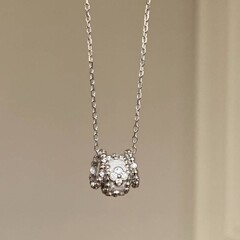 小红书爆款万花筒项链女圆筒吊坠简约时尚轻奢高级锁骨链一件代发